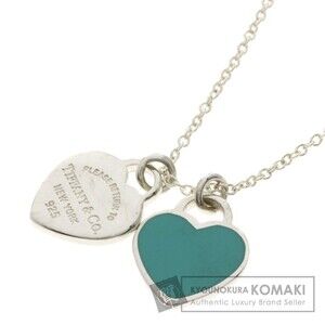 Tiffany Return to Tiffany Double Heart Necklace Silver